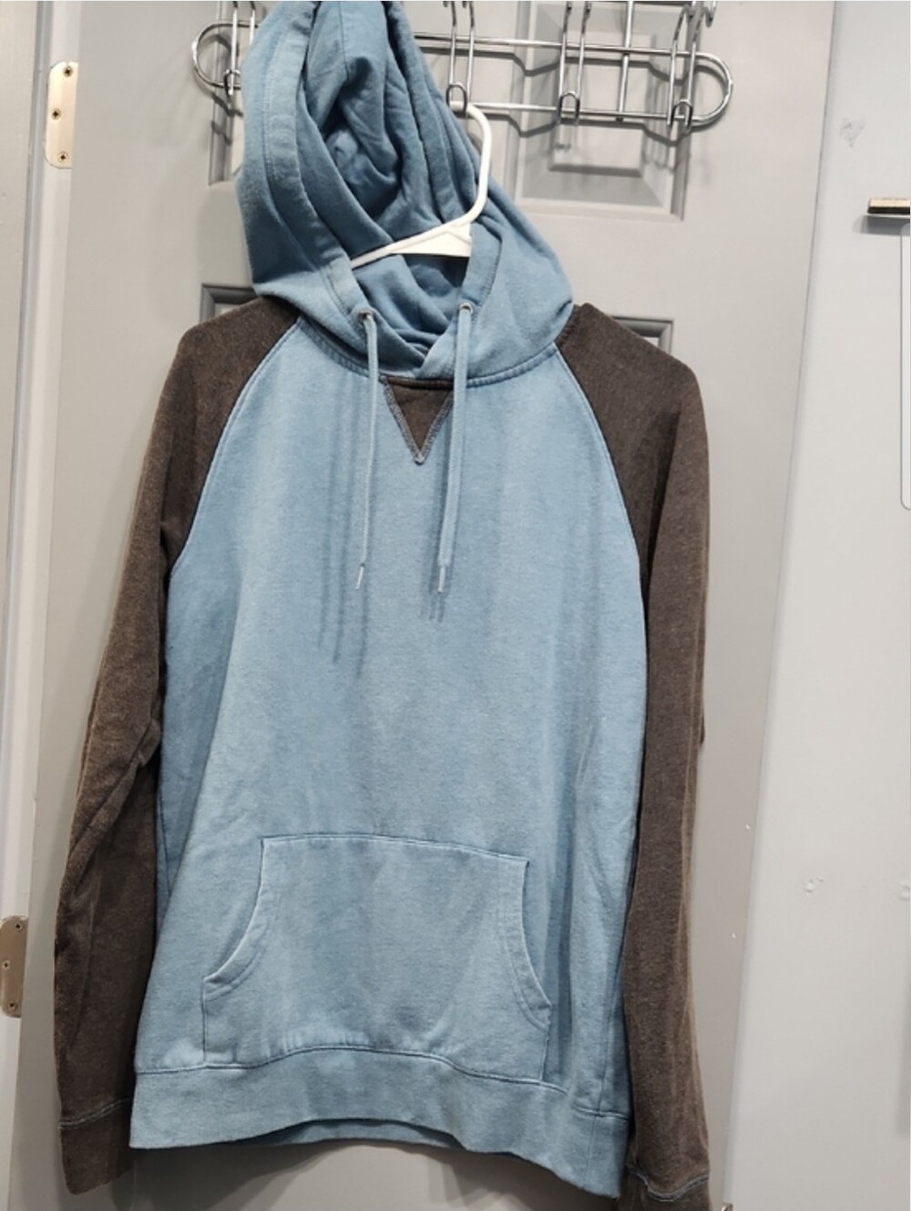 Fission Blue Gray Kangaroo Pocket Hoodie medium